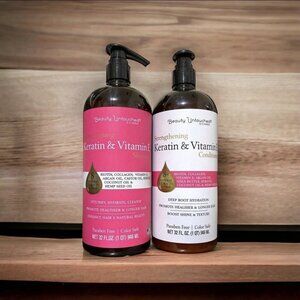 Beauty Untouched Keratin & Vitamin E 32oz Shampoo & Conditioner Set